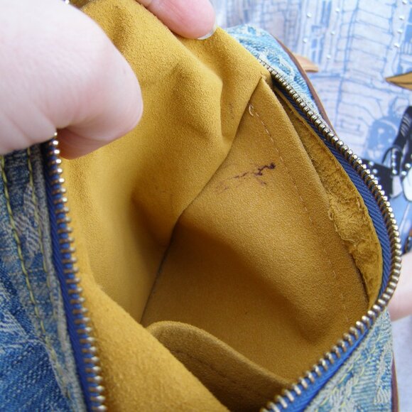 💙 LOUIS VUITTON Denim Monogram Baggy CROSSBODY MESSENGER BAG - Picture 15 of 16